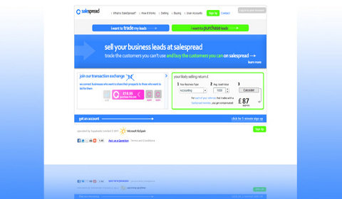 Idée de site web : SaleSpread, vendez vos perspectives d’affaires