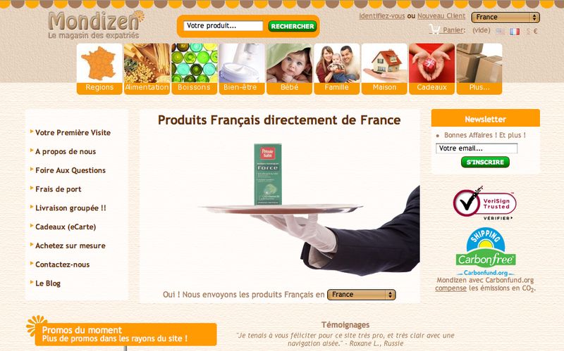 idée E-commerce mondizen